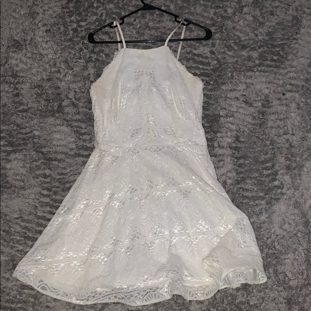 White laced dress